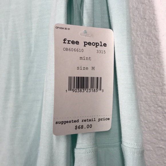 Free People light blue shoulder long sleeve NWT - Picture 4 of 6